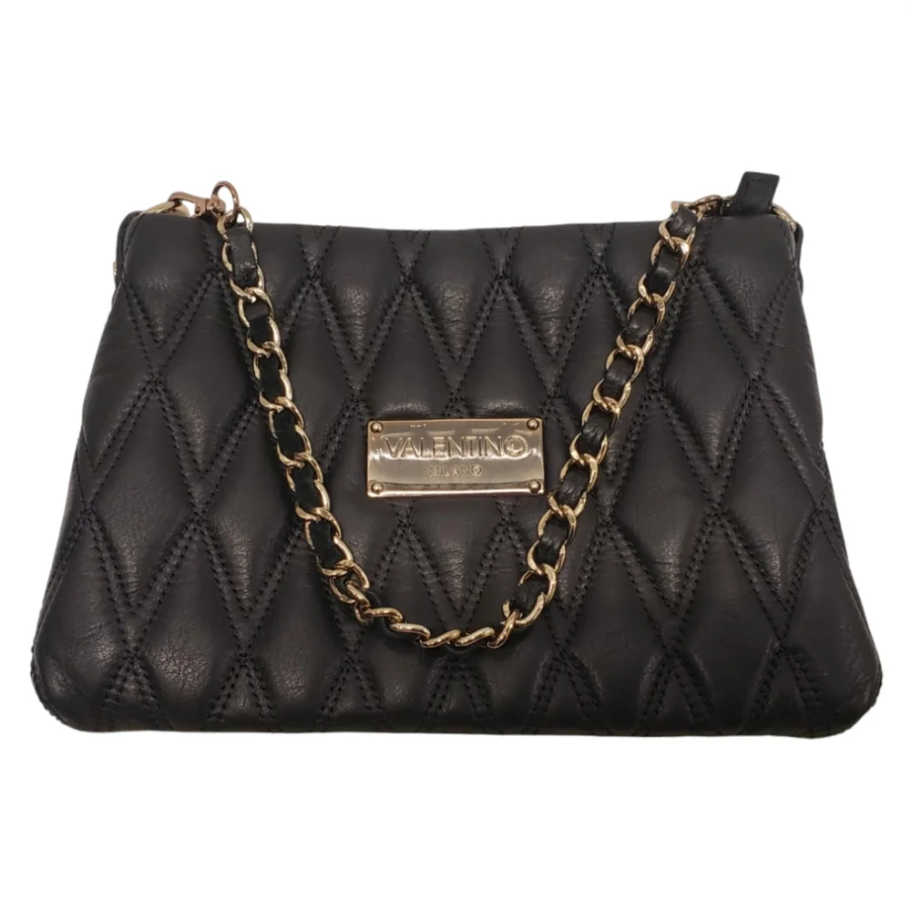 Valentino Vanille D Sauvage Black Quilted Shoulder Bag - Picture 3 of 16